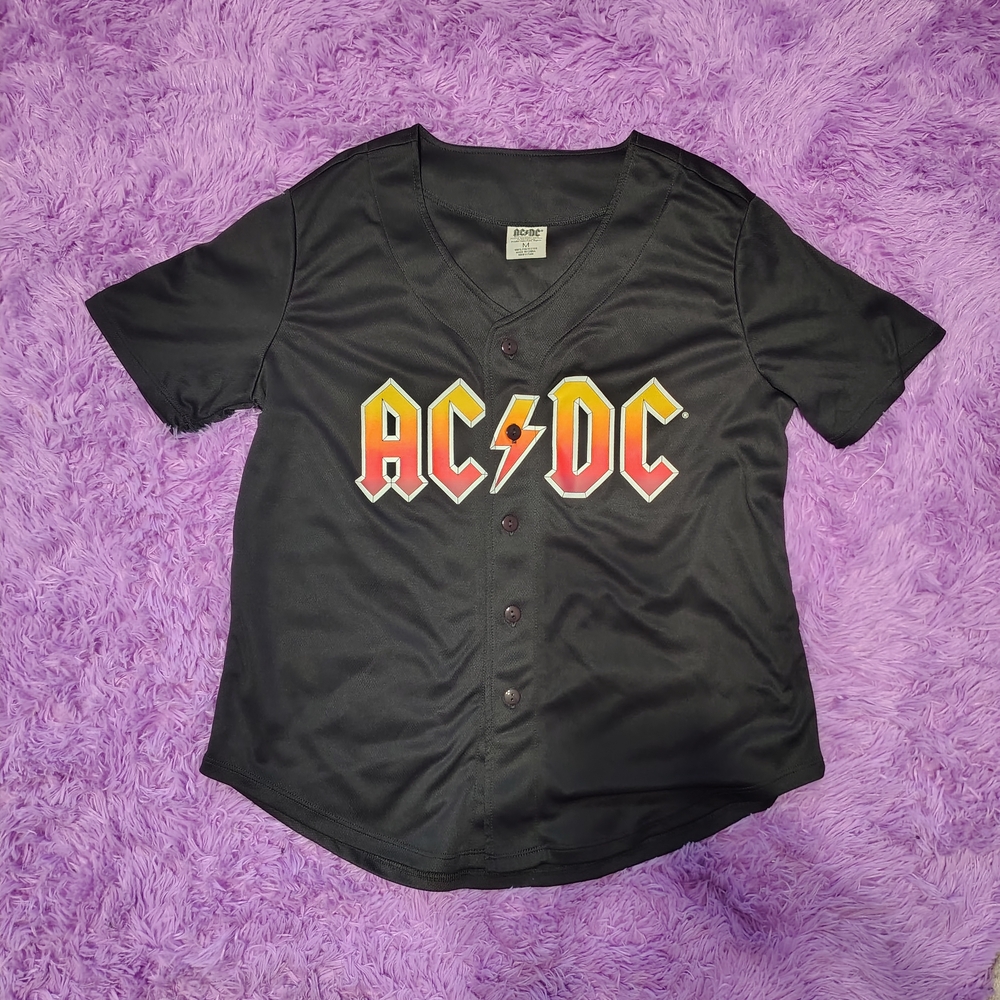 AC/DC Black Jersey with Red and Yellow Logo